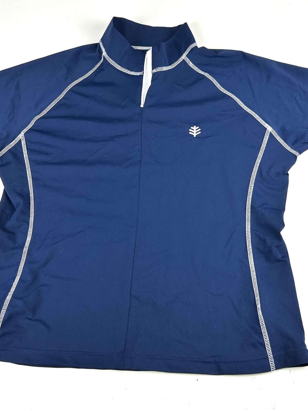 Coolibar Women’s Freestyle Rashguard Swim Shirt UPF 50 Blue Large